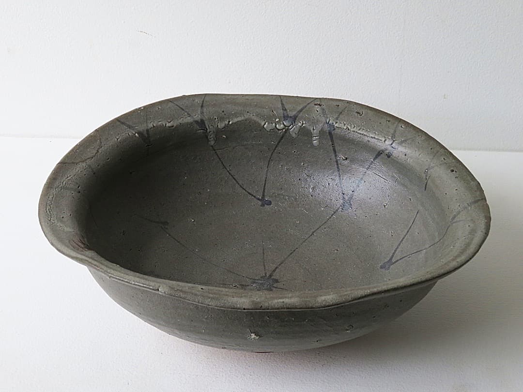 【値下げ】唐津焼 丸田宗彦 作　『唐津焼 絵唐津鉢』【銀継ぎ有】