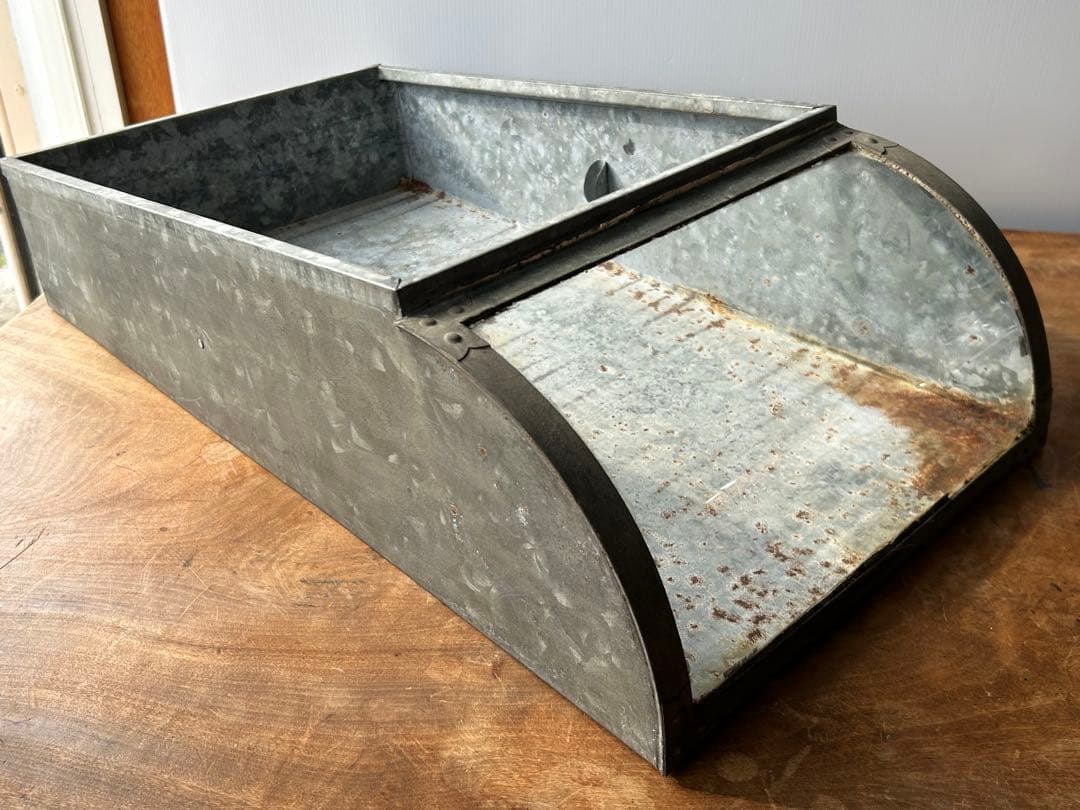 アンティーク　Rガラスケース　ディスプレイ　駄菓子屋　レトロ　ブリキケース　大正