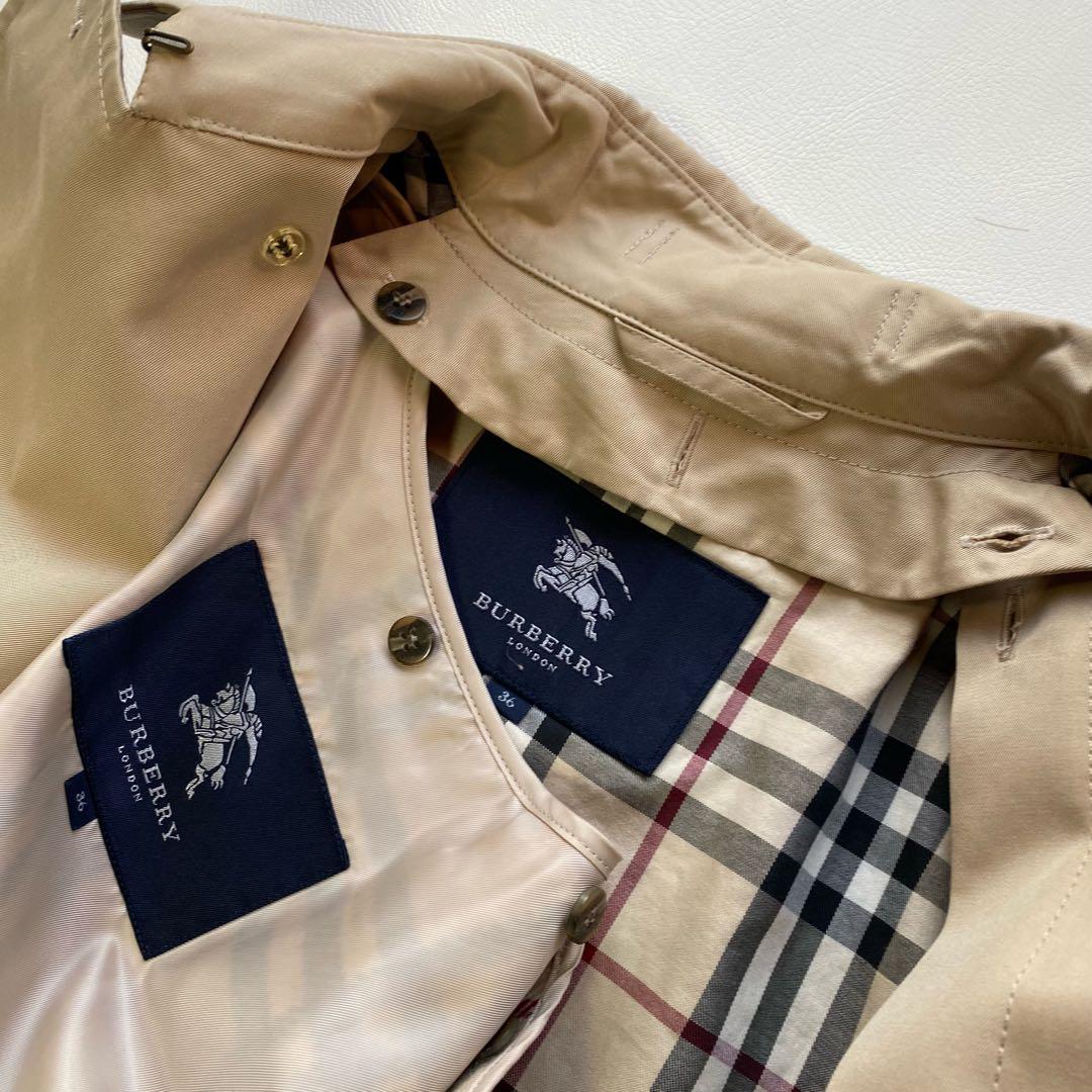美品 バーバリーロンドン トレンチコート ライナー ハニー ノバチェック