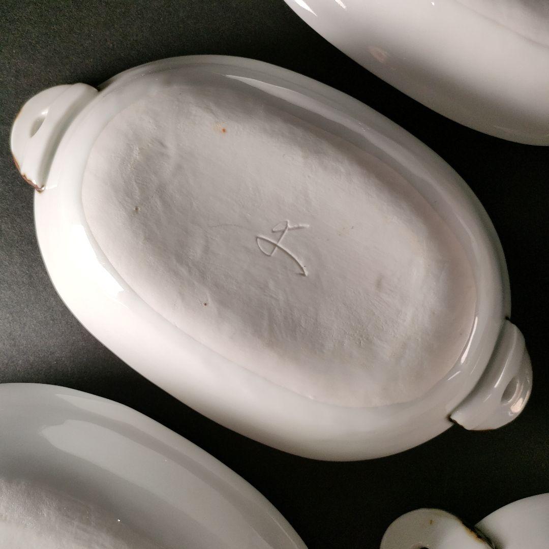 B-1-5/幸兵衛窯/色絵 長丸皿/6客/共箱