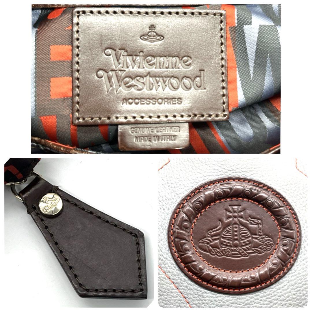 【希少モデル】ヴィヴィアンウエストウッド オーブ レザー トートバック 裏地総柄