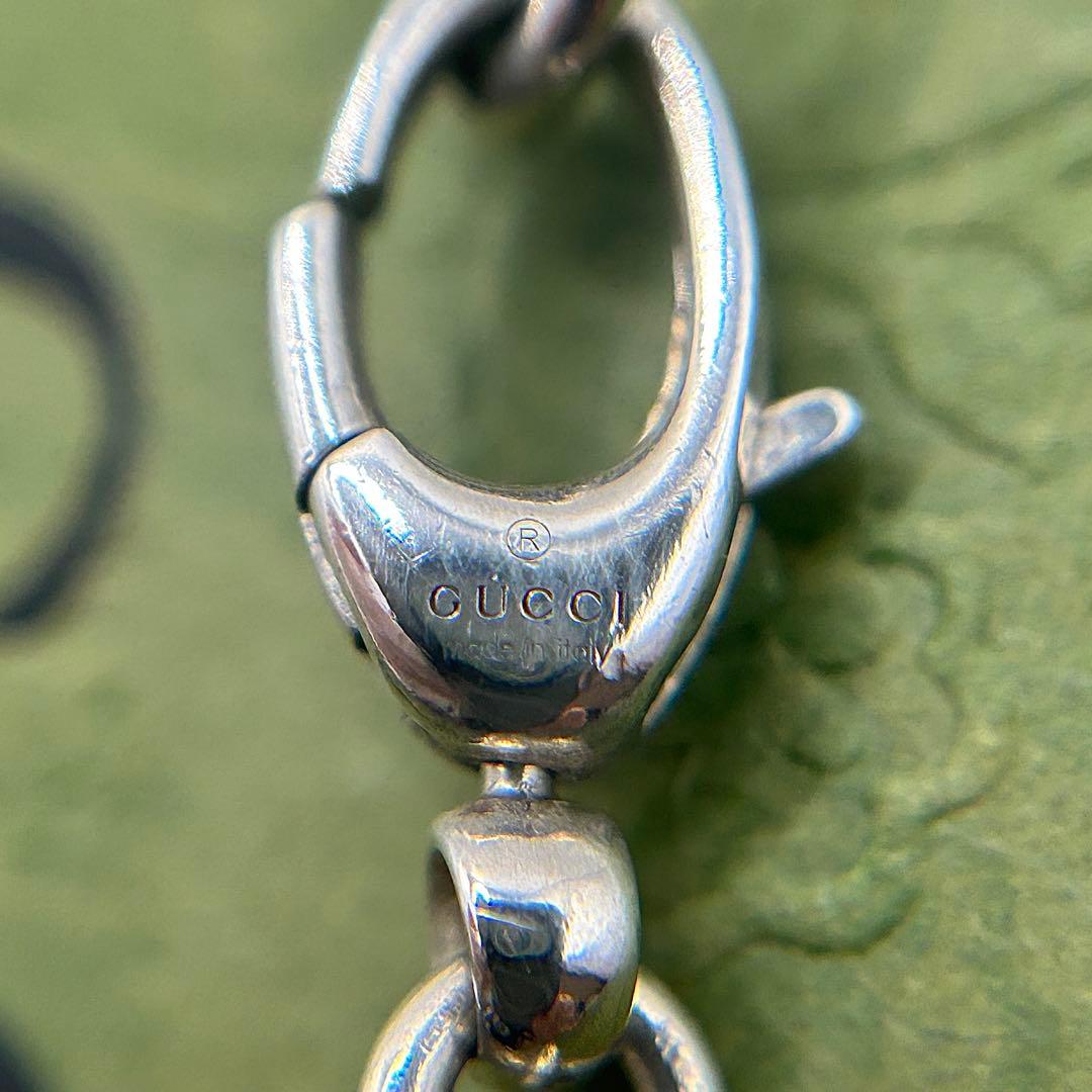 美品　グッチ　あずき　チェーンのみ　ネックレス　シルバー　925 約50cm