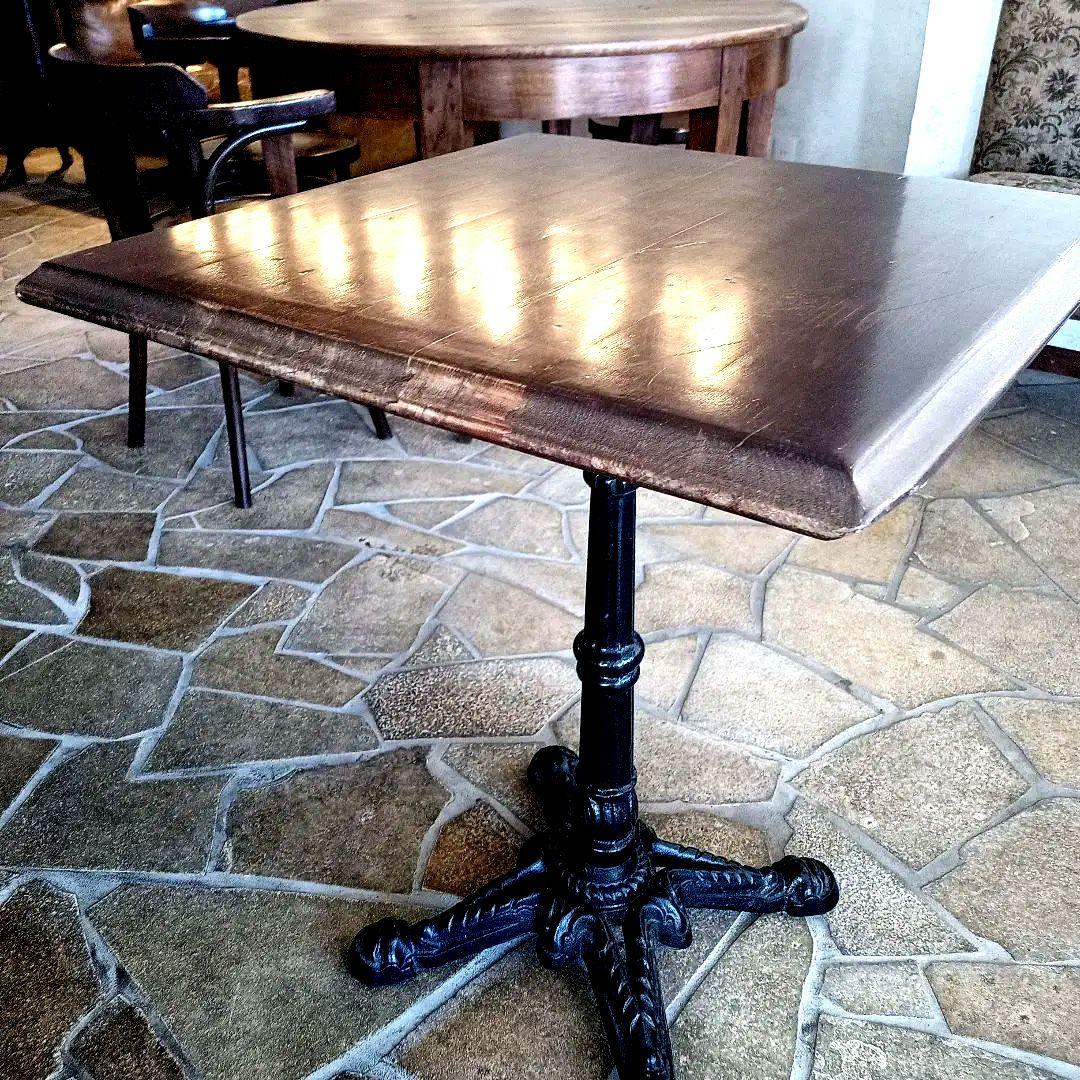 アンティーク アイアン脚テーブル