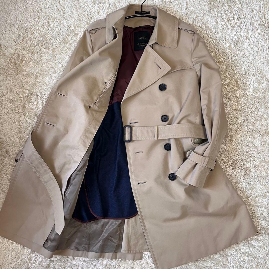 ＜100年コート＞スタンダードモデル ダブルトレンチコート　ベルト　ライナー