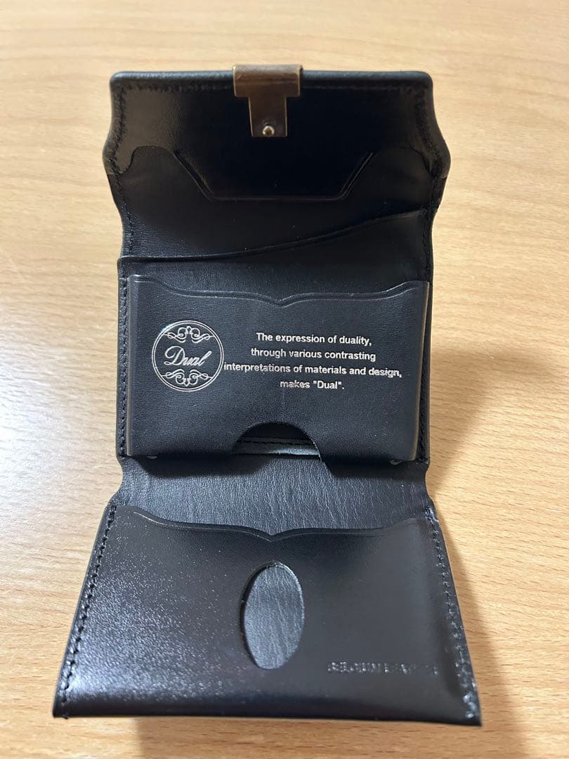 池之端銀革店　コンパクト財布ブラック DCR-1040