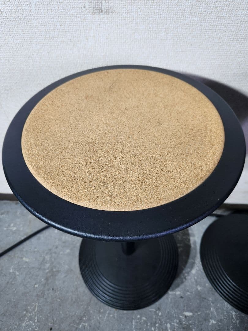 (スティッツ)ハーフシーティングチェア/ブラックフレーム/コルク 2脚セット②