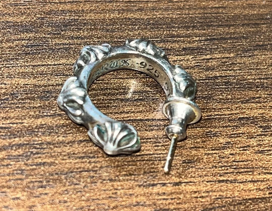 【最終値下げ】クロムハーツ シルバー925 フープ型ピアス 片耳用