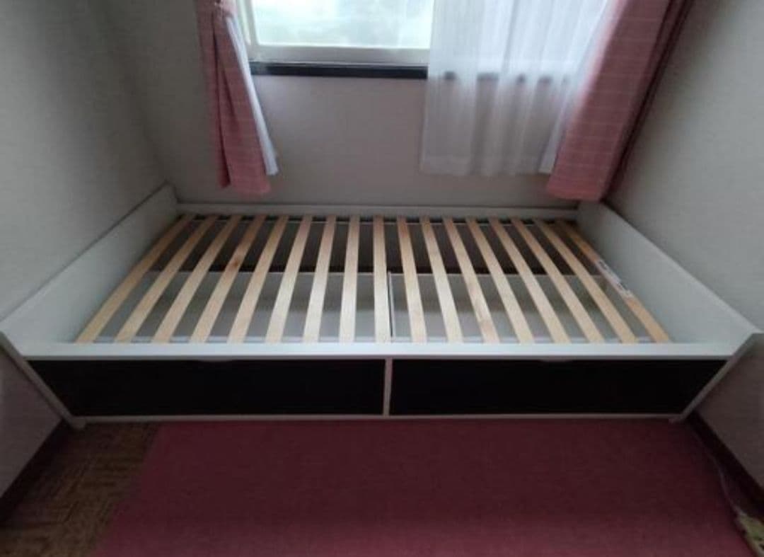 シングルベッドフレーム 引き出し付き 木製