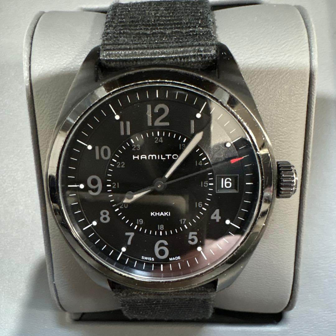 ♡*♡様 HAMILTON KHAKI ハミルトン　ブラック アナログ腕時計