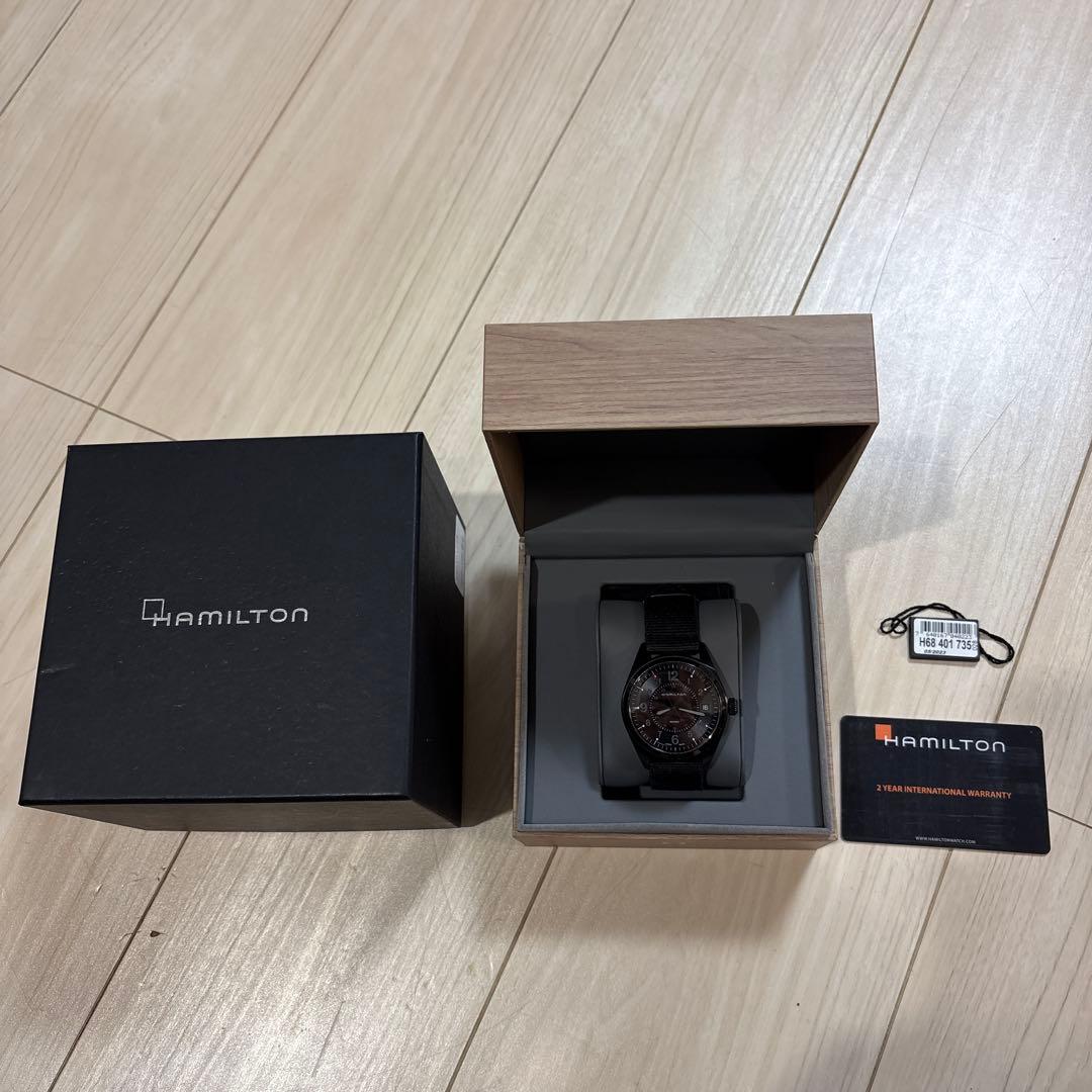 ♡*♡様 HAMILTON KHAKI ハミルトン　ブラック アナログ腕時計