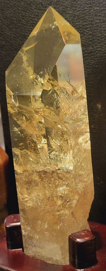 ！最安値！！財運！！最強金運アップ！天然シトリン水晶！！流木台座付き