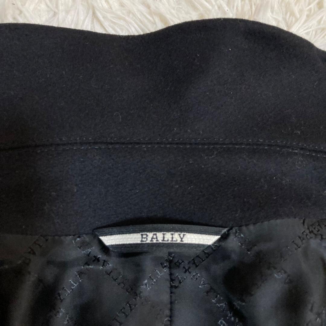 17517✨バリー 42 LL ウールカシミア ロングコート 胡桃ボタン 黒