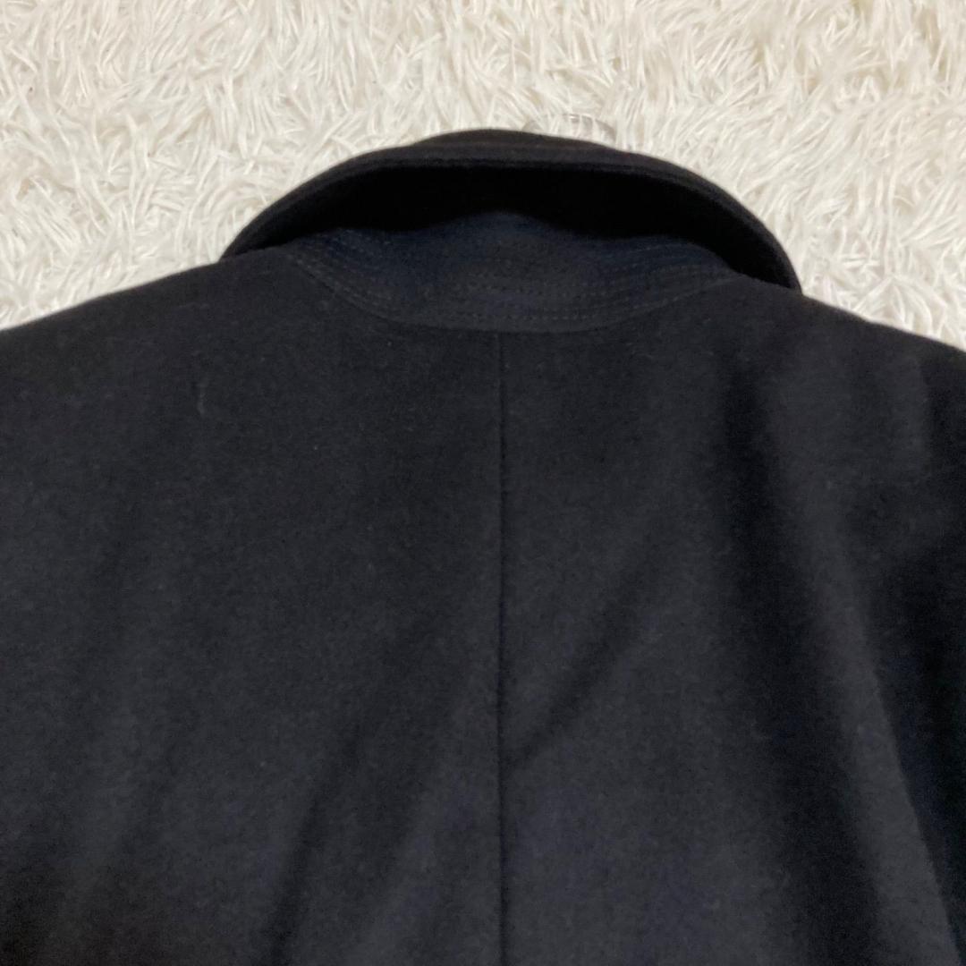 17517✨バリー 42 LL ウールカシミア ロングコート 胡桃ボタン 黒