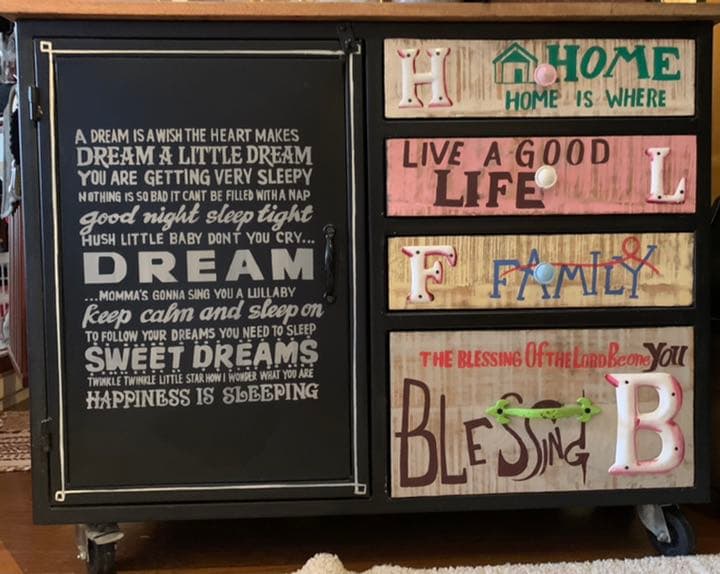 送料込み！　キャビネット　アンティーク風　インダストリアル　アイアン✖️木製