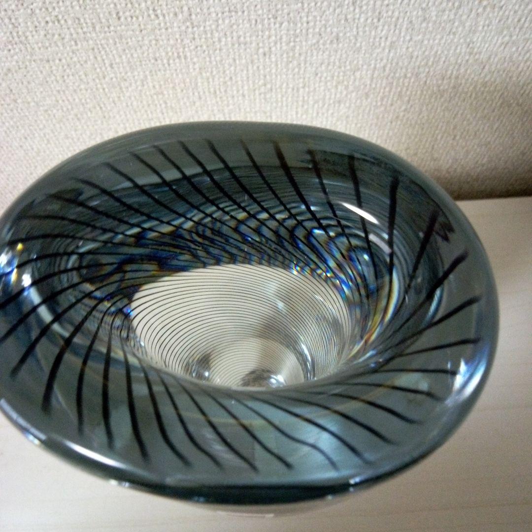 月夜野工房　クリスタルガラス花瓶　フラワーベース　希少