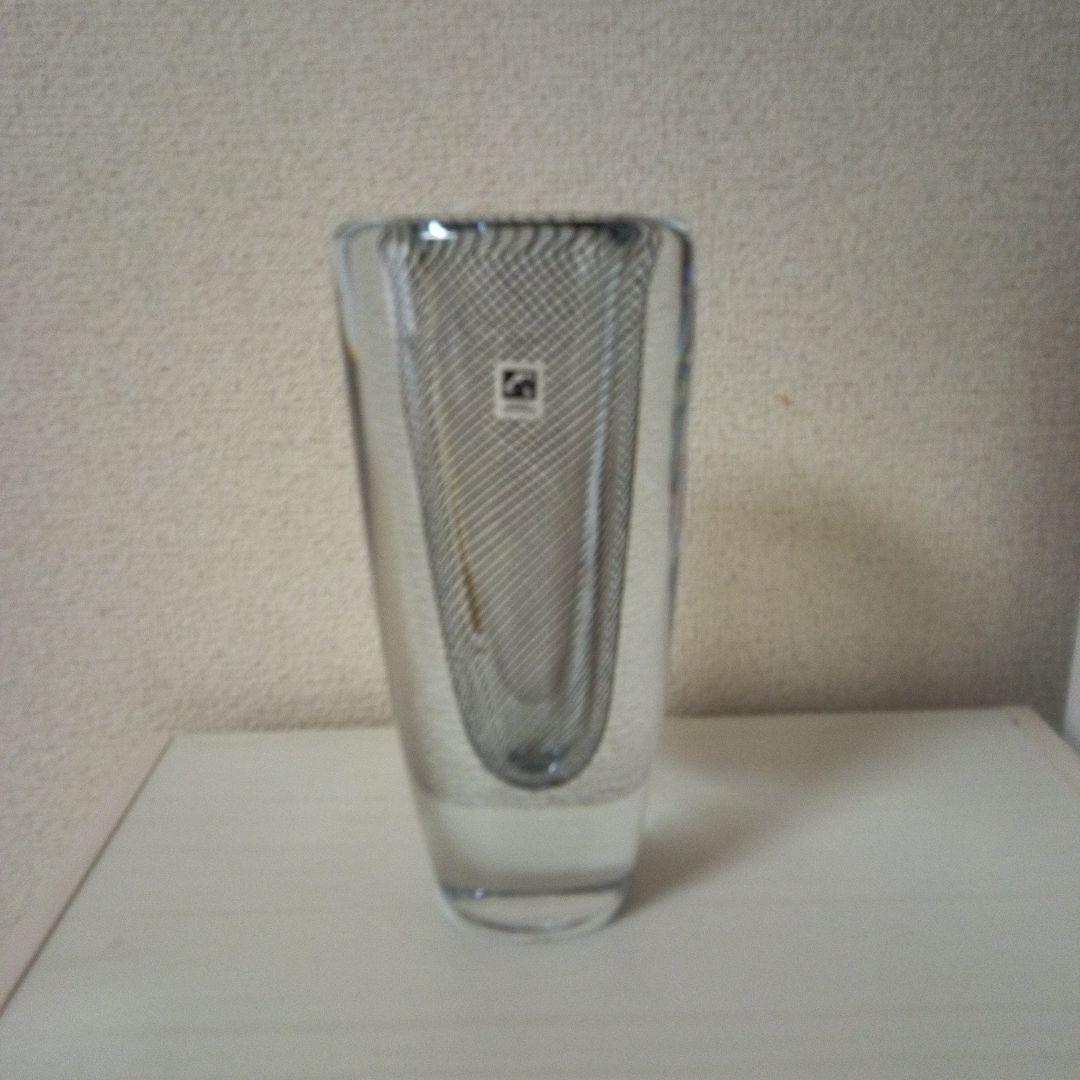 月夜野工房　クリスタルガラス花瓶　フラワーベース　希少