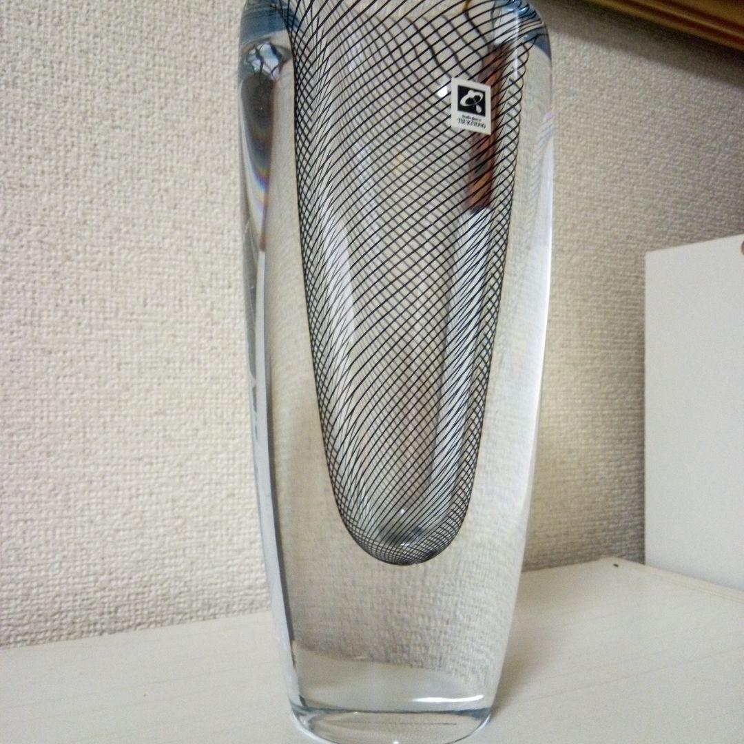 月夜野工房　クリスタルガラス花瓶　フラワーベース　希少