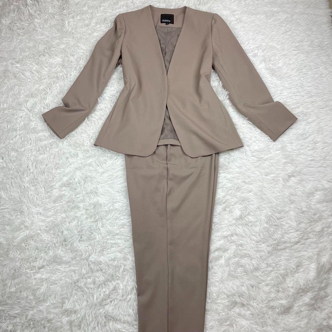 超極美品✨エイチケーワークスロンドン✨XL✨ノーカラーセットアップ✨セレモニー茶