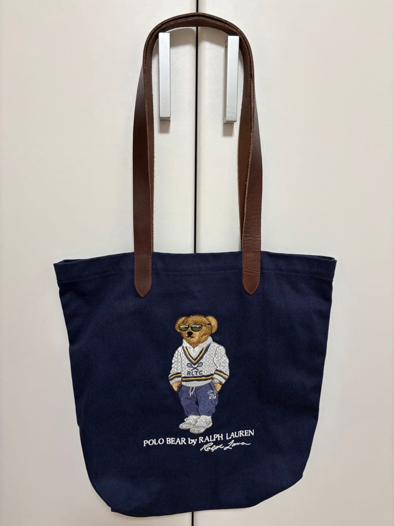 ポロ ラルフローレン トートバッグ ポロベアー ユニセックス ネイビー