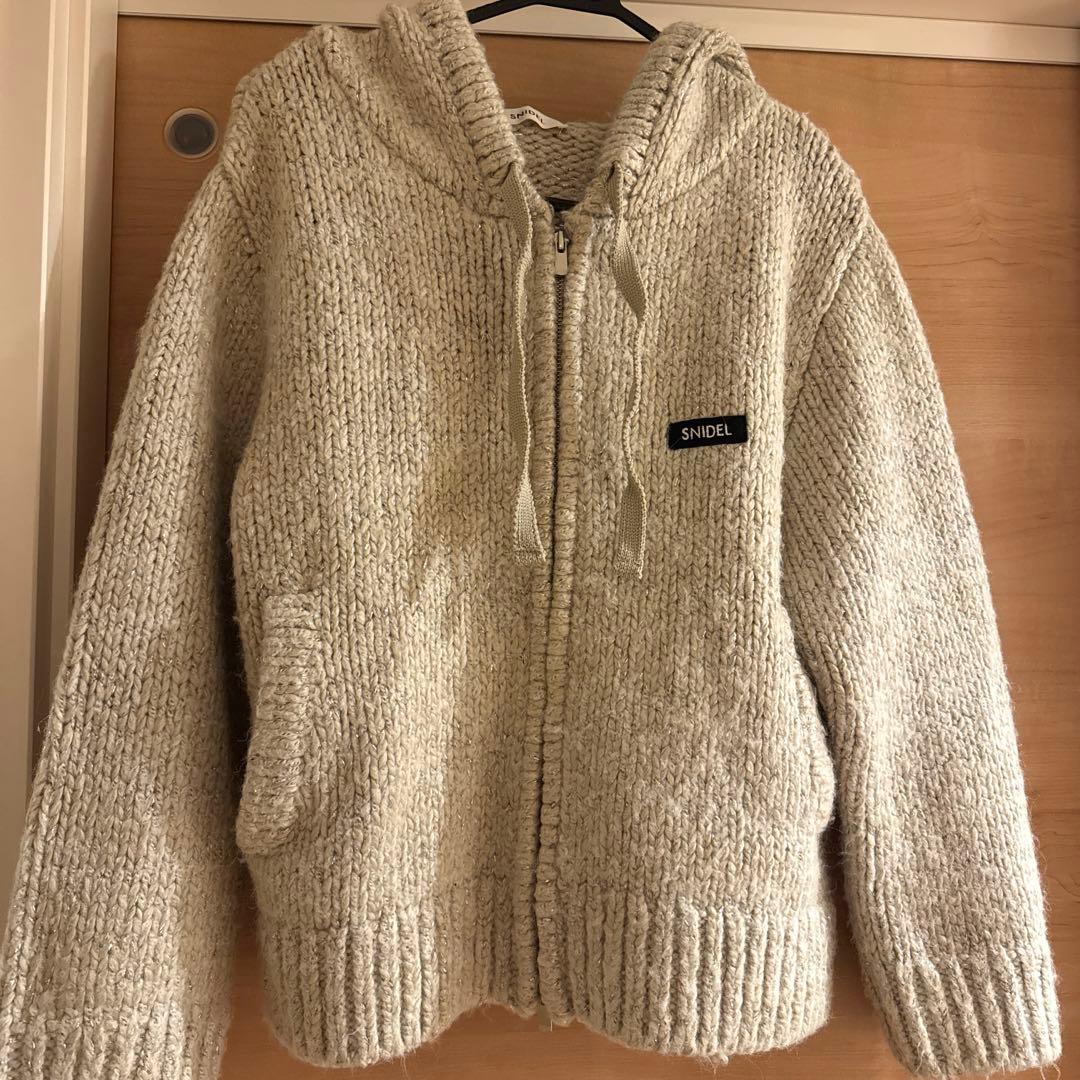 【新品未使用】スナイデル/ロービングニットフーディー/IVR(アイボリー)