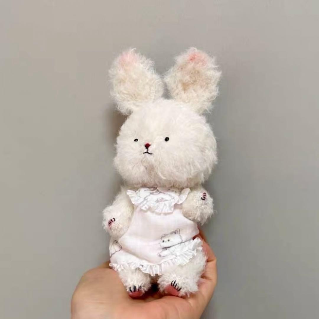 お饅頭顔のうさぎちゃん アーティストベア 海外作家様 テディバニー ハンドメイド