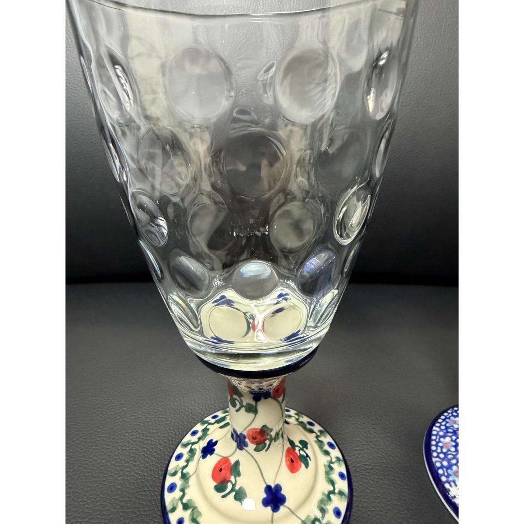 ポーランド食器 グラス 2点セット ワイン ビール ジュースポーリッシュポタリー