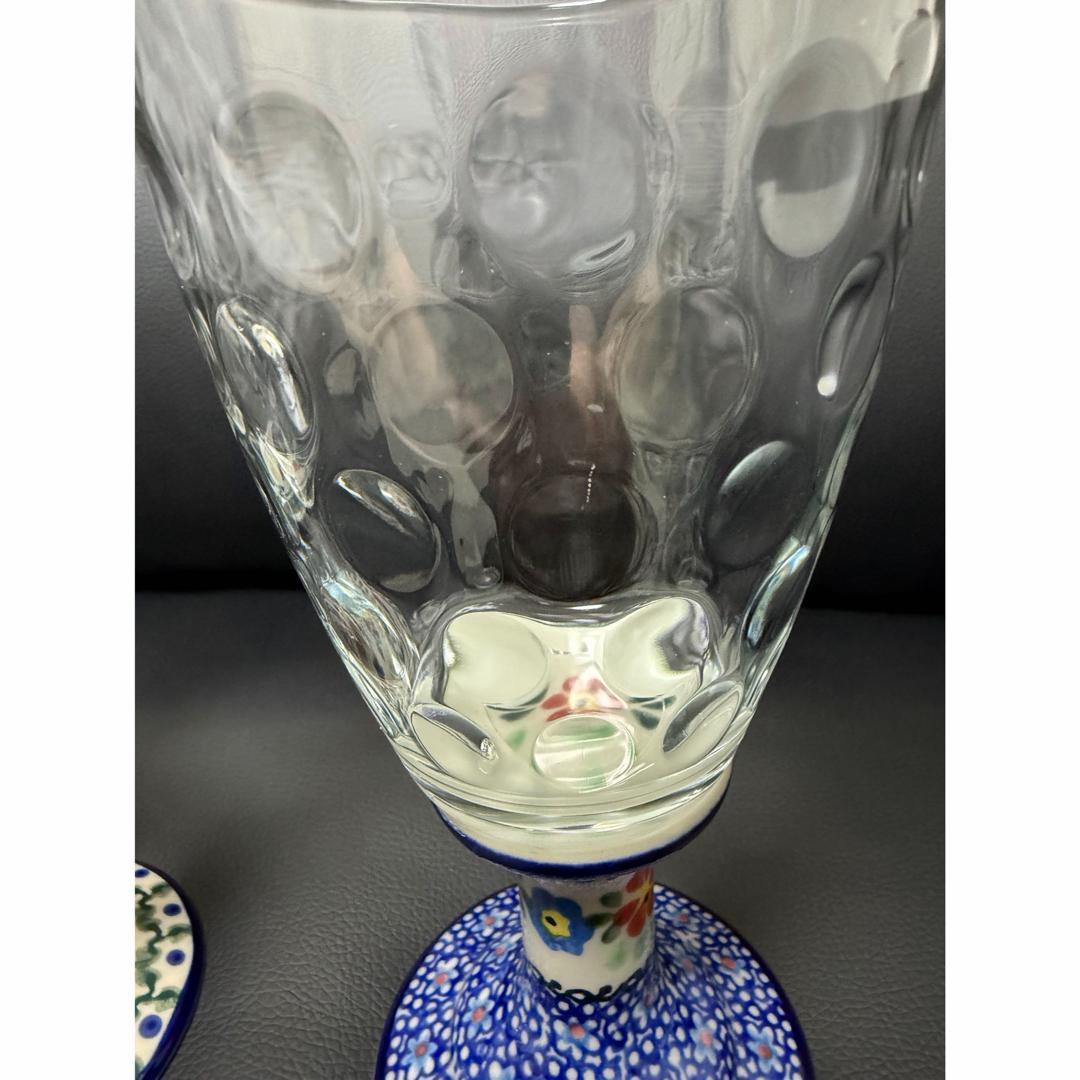 ポーランド食器 グラス 2点セット ワイン ビール ジュースポーリッシュポタリー