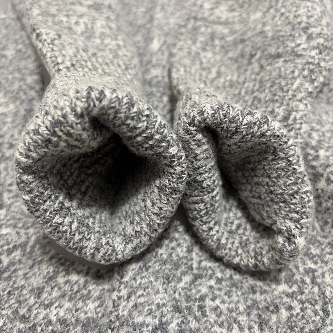 HYKE ハイク　ウール　羊毛100% ノーカラー　ロングコート　サムホール