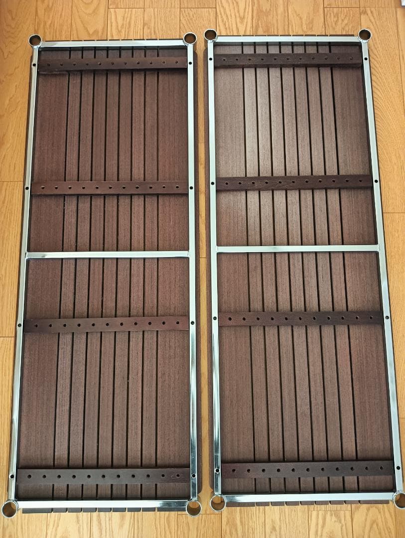 エレクター ブランチシェルフ 1200×450 ダークブラウン 2枚+キャスター