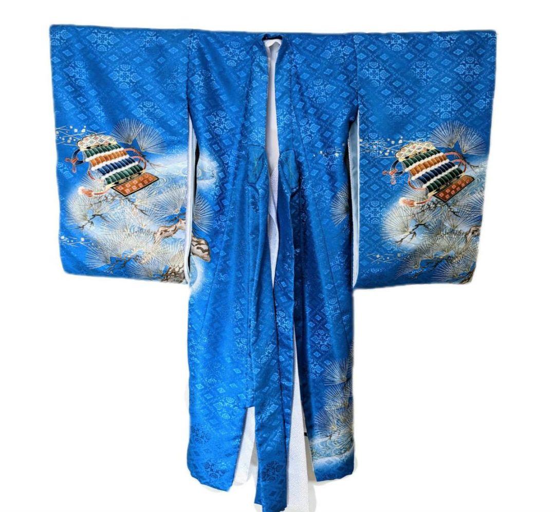 お宮参り 青 お宮参り 着物 男の子 産着 初着 赤ちゃん