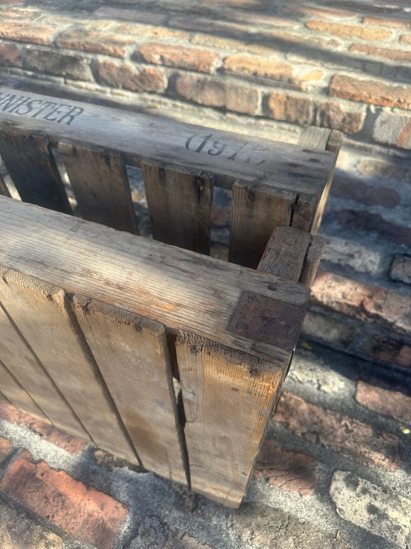 木製バスケット 1971年製？アンティーク　ベジタブルbox 2個セット