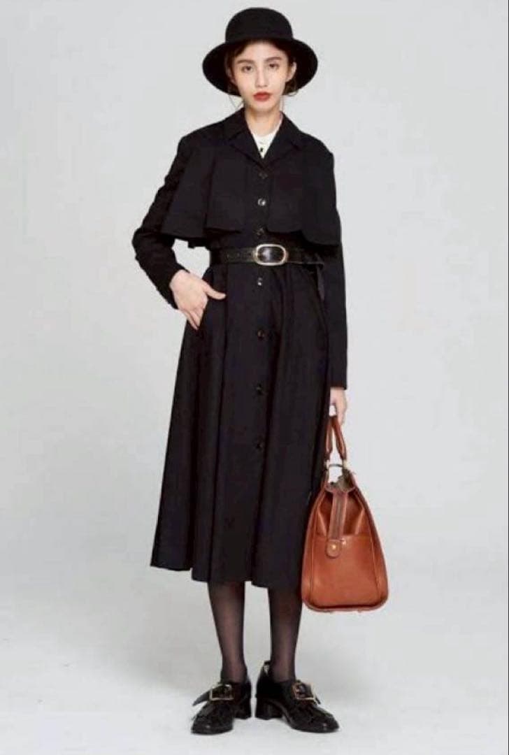 美品 tnewties 賞金100万円 ロングコート ワンピース L インバネ