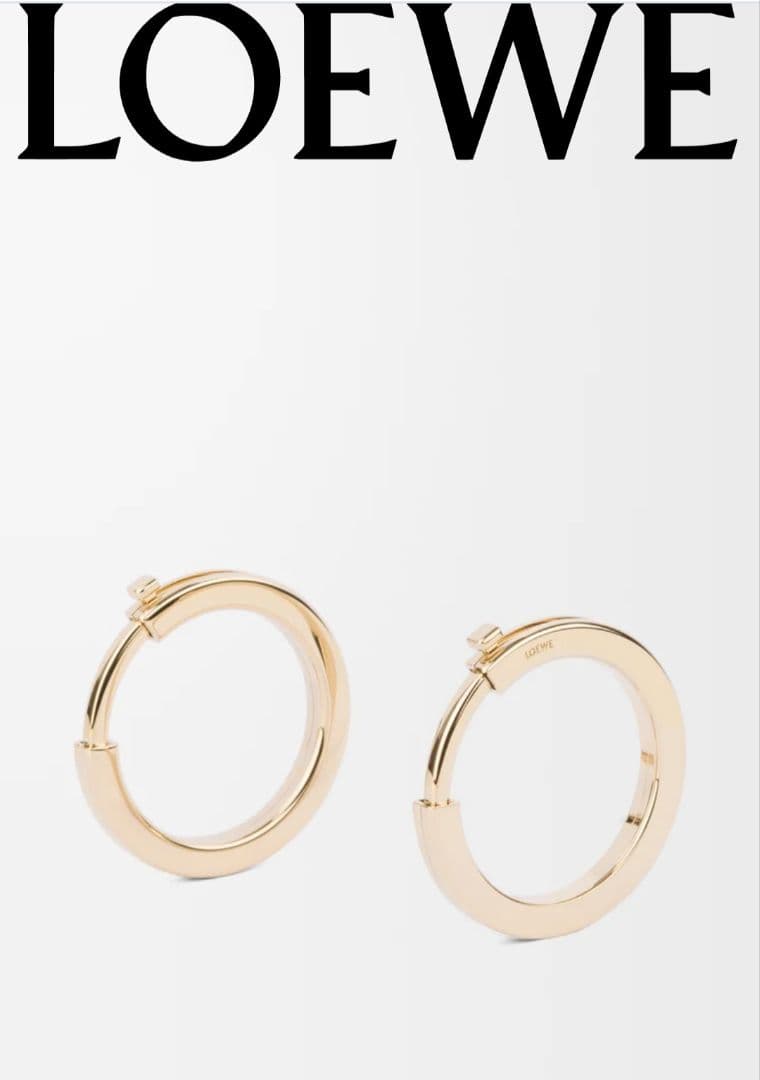 新品　LOEWE ロエベ ストラップメタリックリング ゴールド　1個