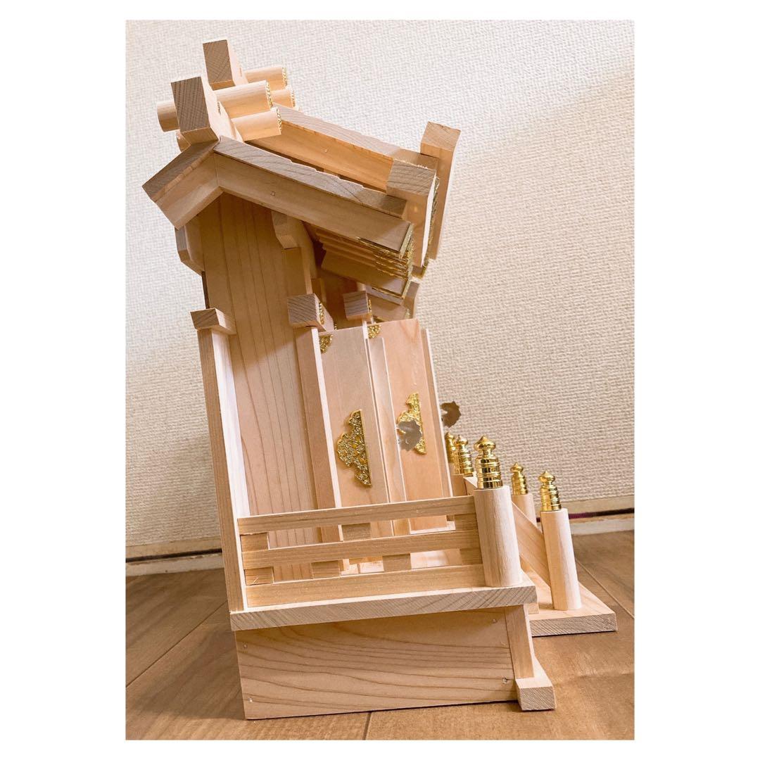 神棚 屋根違い 三社  小 14号