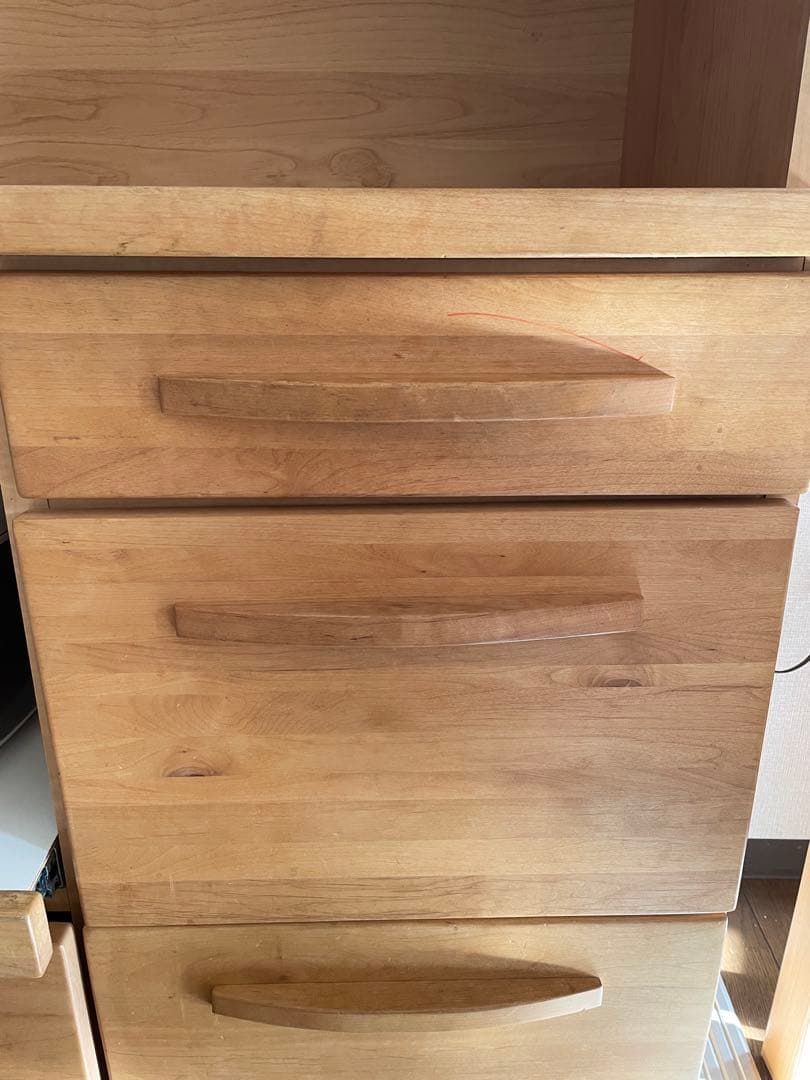 木製キッチン収納キャビネット　カントリー調