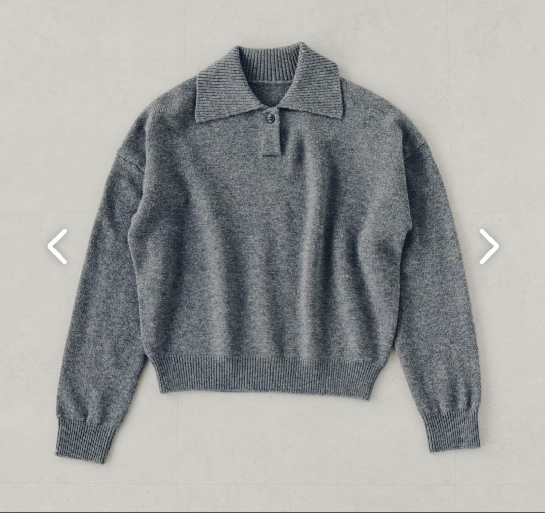 北欧暮らしの道具店　グレー ポロネック 長袖ニット　新品
