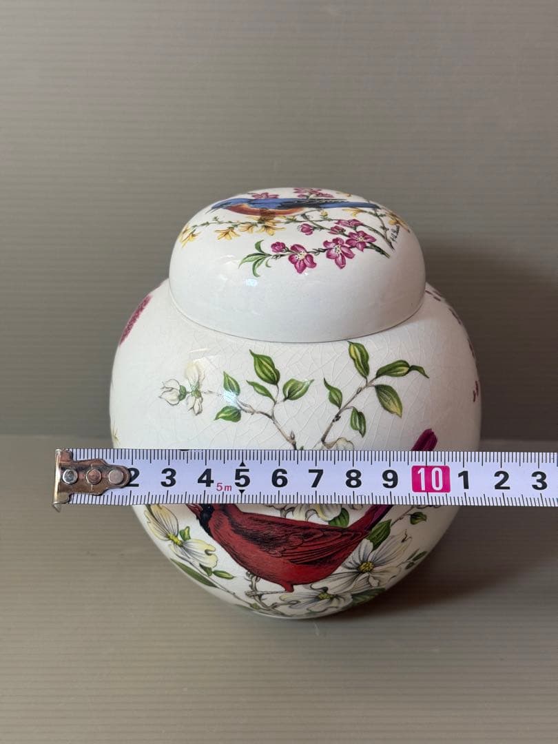 2789 ロイヤルコールドン  Cauldon 花鳥　茶壺