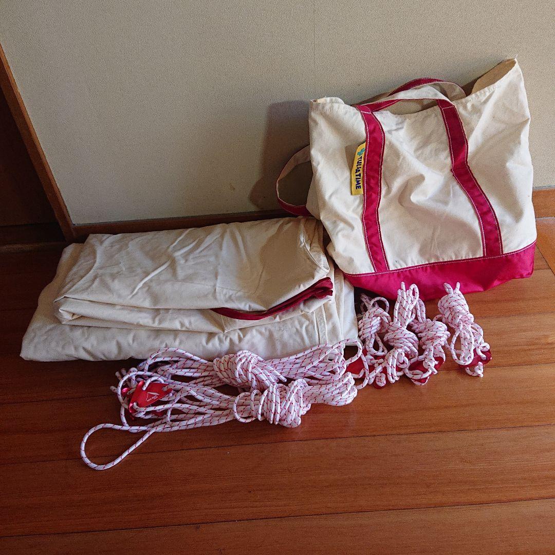 テンマク 廃番ムササビウイング13ft.コットン“焚き火”version タープ