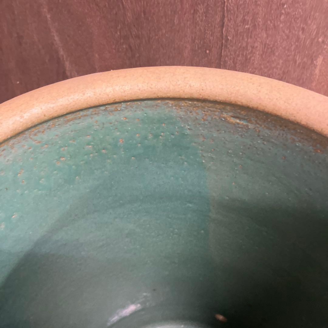 C-5 昭和レトロ 陶器製 傘立て 花柄 浮彫り 和モダン シリンダー型 リーフ