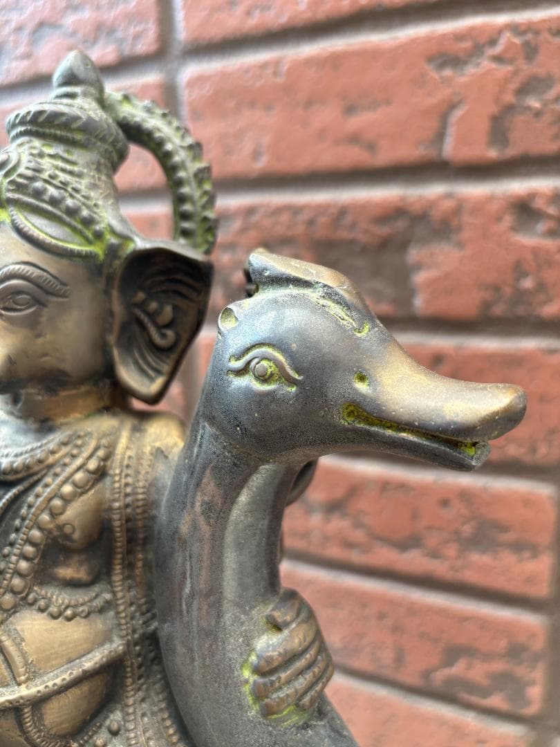 美品　珍33cmガネーシャ　置物　インテリア　幸運　神様　開運　学問商売繁盛