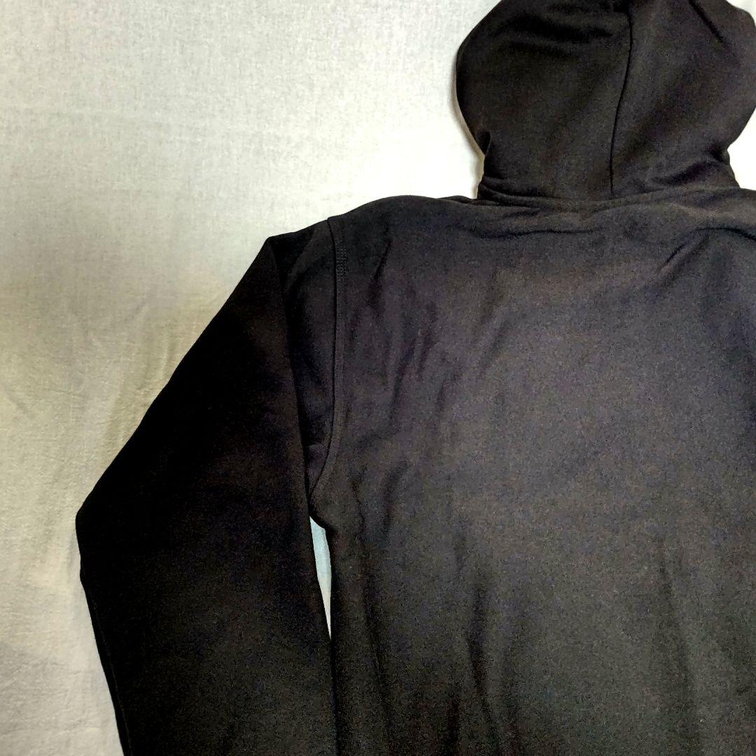 【希少】Stussy ブラック パーカー フロントジッパー　左利き用ジッパー　黒