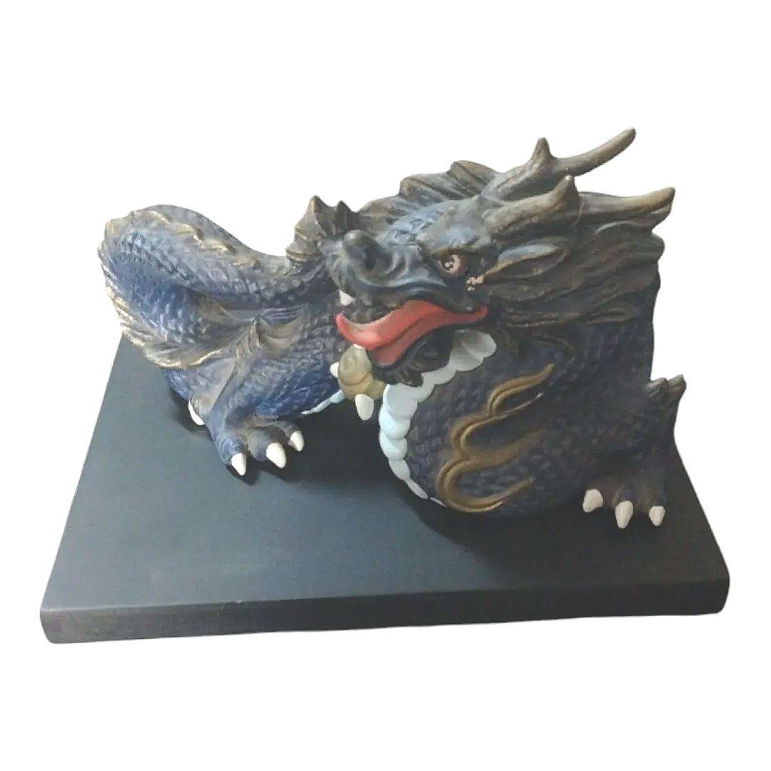 か*ん様 博多人形　　辰　縁起物 ドラゴン　昇竜　リュース品