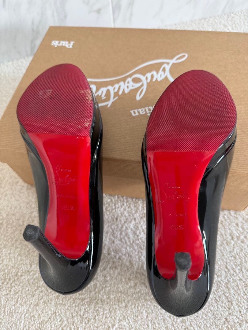 極美品Christian Louboutin ブラック ハイヒールサイズ22.5