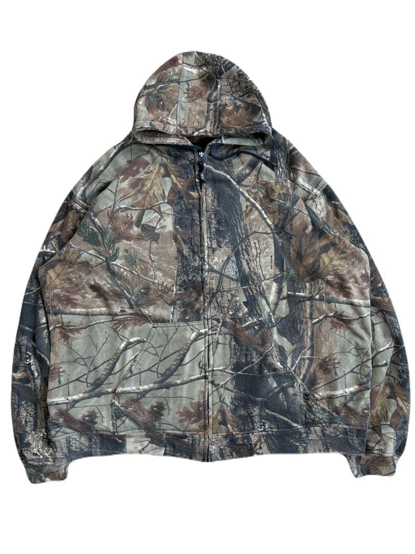 00s BERNE 裏サーマル ジップパーカー リアルツリー