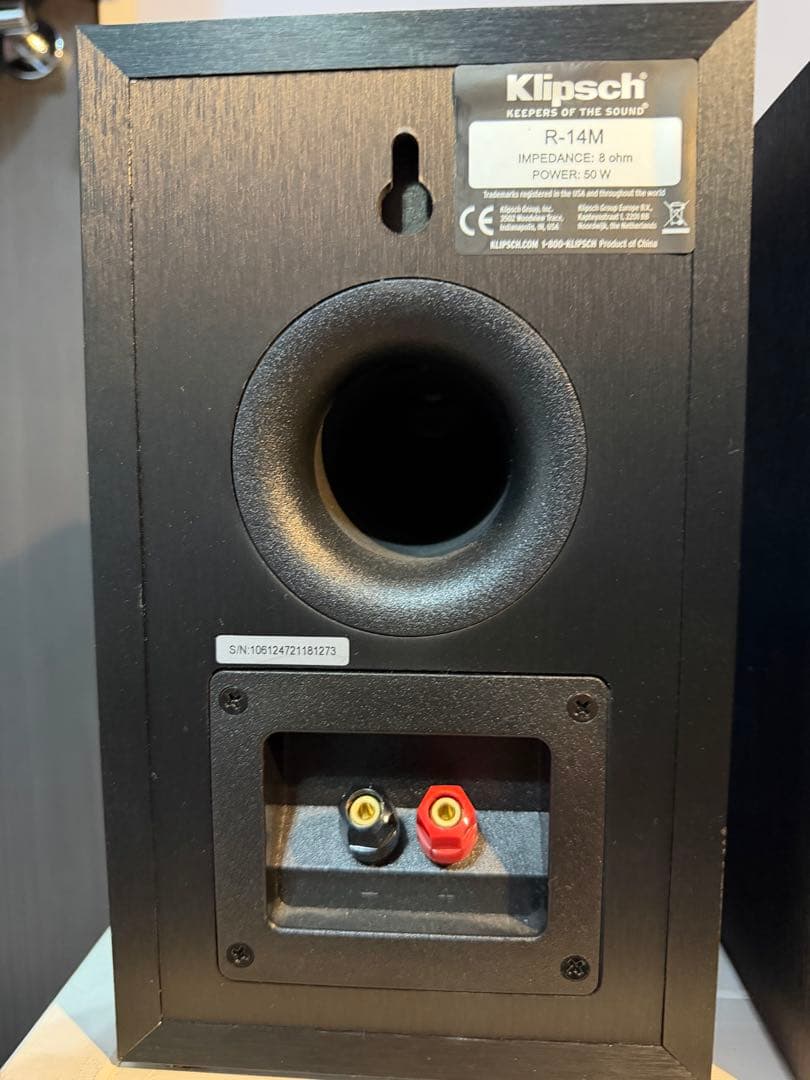動作品　Klipsch R-14M ブックシェルフスピーカー　シリアル同番