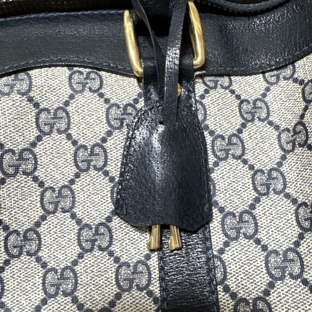 GUCCI オールドグッチ GG PVC ボストンバッグ 大容量