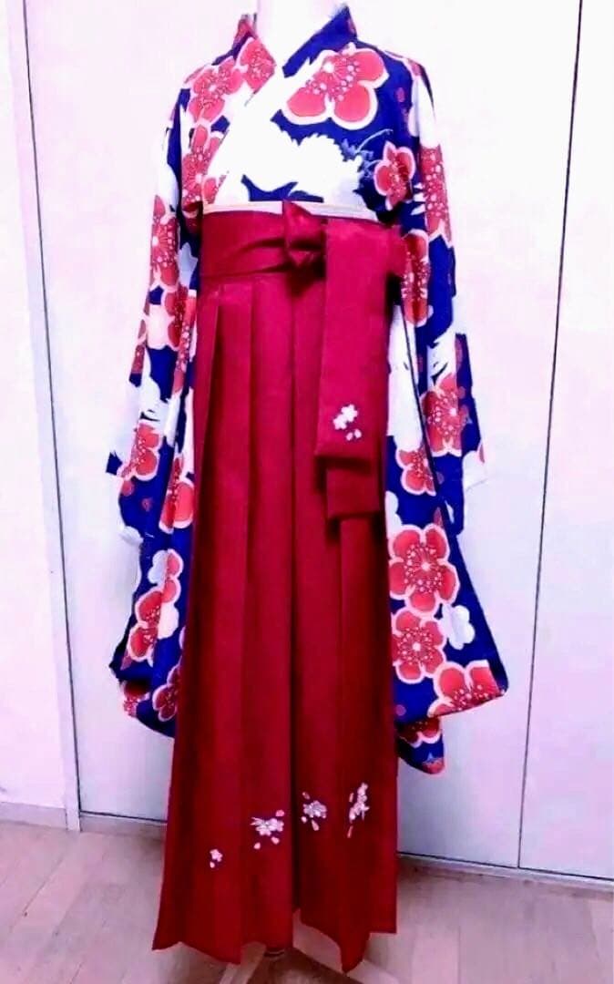 ☆廃盤柄☆キャサリンコテージ 袴セット　鶴梅柄　150cm