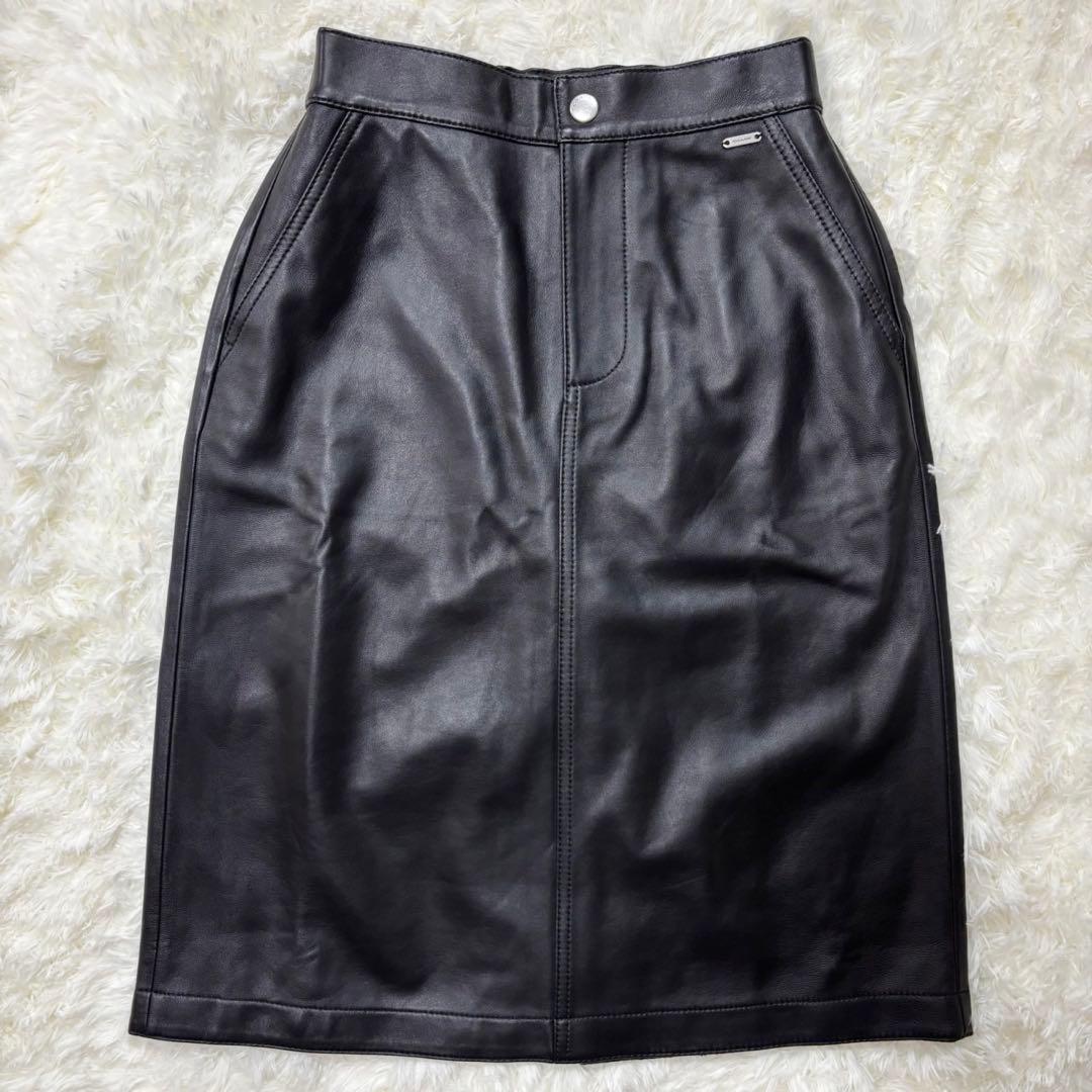 【新品未使用】羊革 本革 COACH コーチ レザースカート
