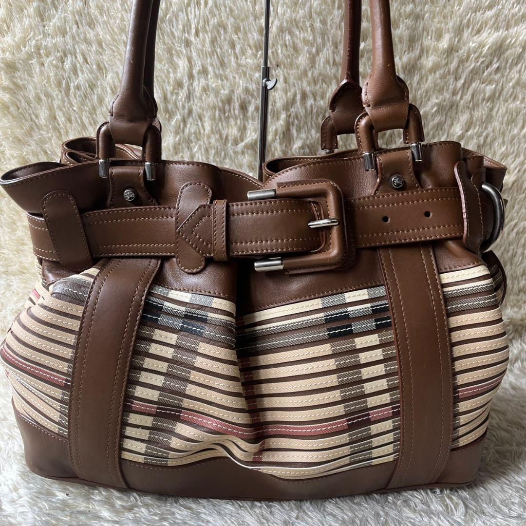 希少　バーバリー　プローサム　トートバッグ　ノバチェック