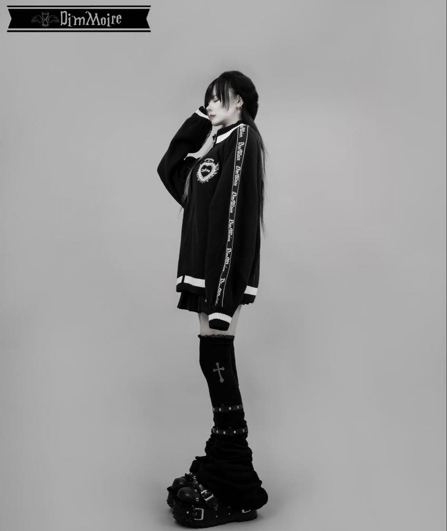 dimmoire ニットジャージトップス ブラック